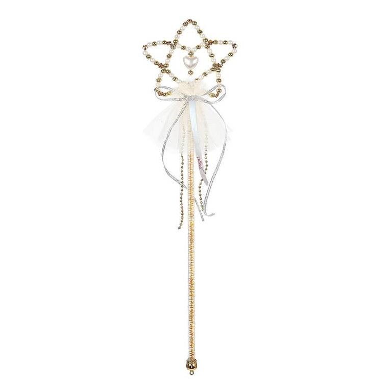 Souza! Coralina, różdżka z perełkami, biało-złota gwiazda