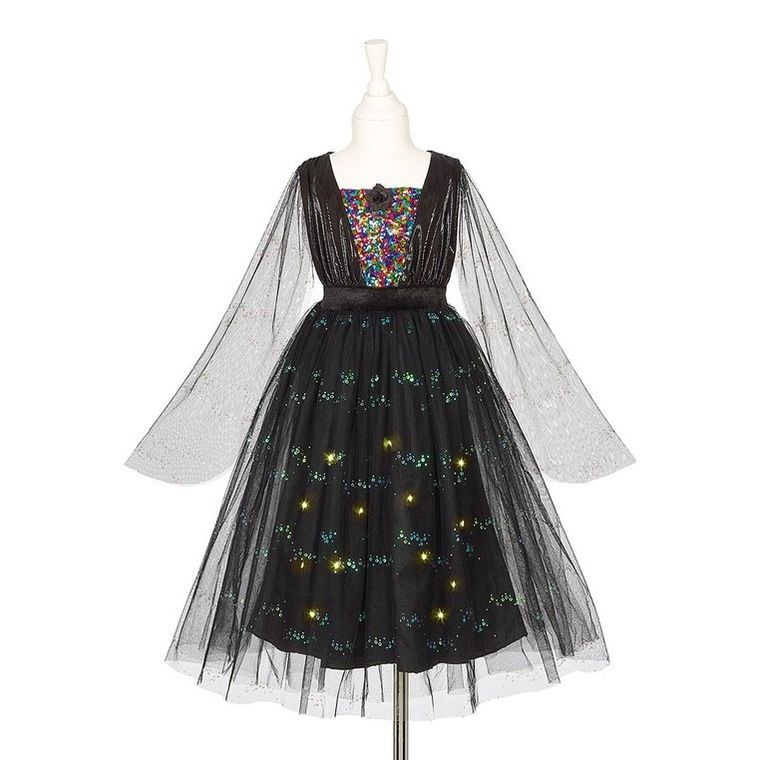 Souza! Czarownica Agatha, strój dla dzieci z sukienką z lampkami LED, 5-7 lat