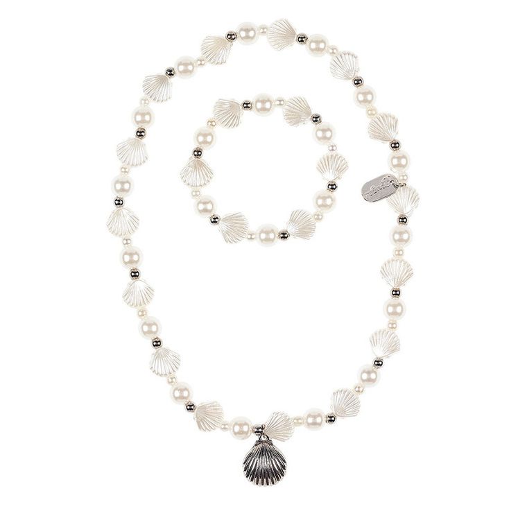 Souza! Famke, zestaw naszyjnik i bransoletka, muszelki, białe
