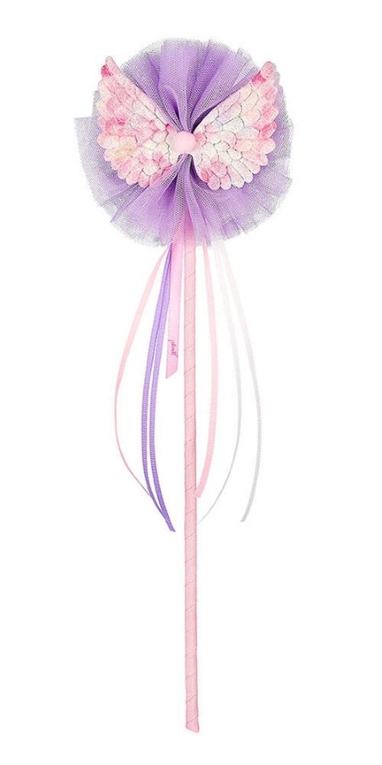 Souza! Guusje, różdżka z tiulowym pomponem i skrzydełkami, fioletowa