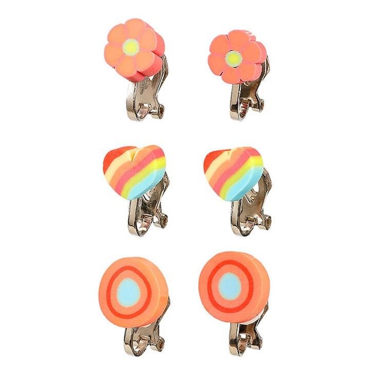 Souza! Hyke, klipsy do uszu dla dziewczynek, kwiaty, 3 pary