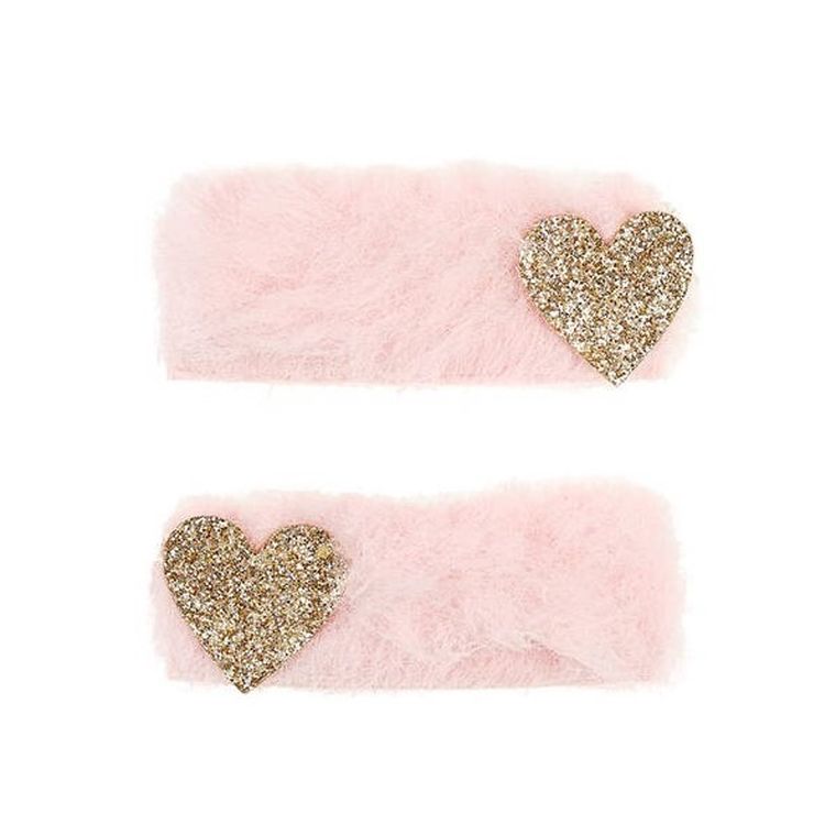 Souza! Jolia, spinki do włosów, jasnoróżowe futerko, 2 szt.