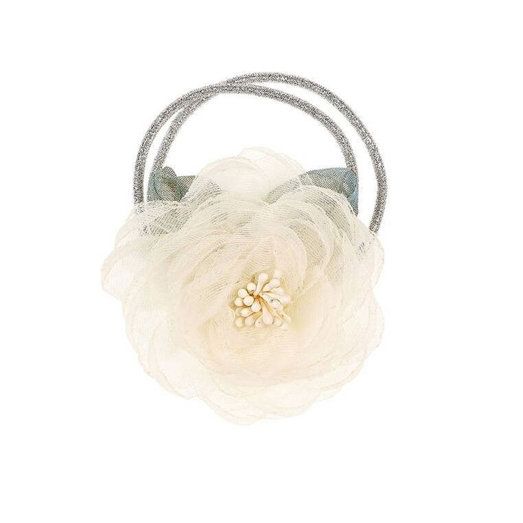 Souza! Paris, gumka do włosów, kwiat, złamana biel, 1 szt.