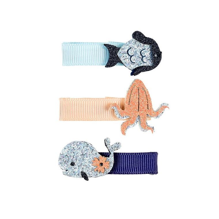 Souza! Rifka, spinki do włosów, brokatowe zwierzątka morskie, 3 szt.