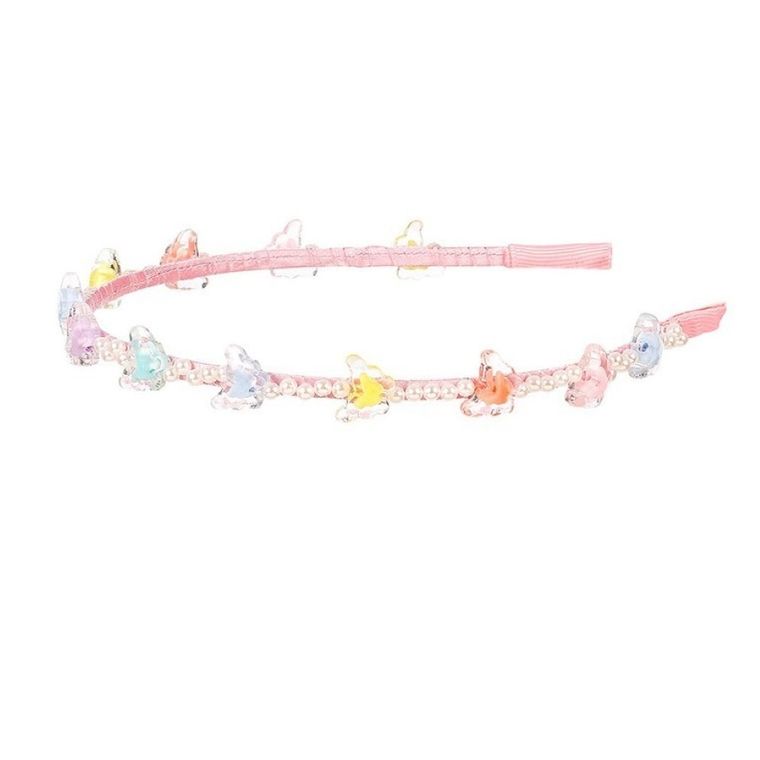 Souza! Solen, opaska do włosów z perłowymi i kolorowymi motylkami