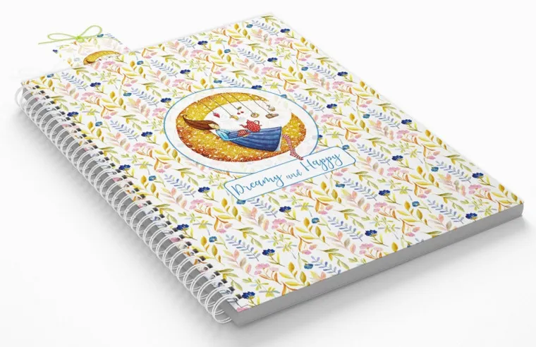 Sowa, kołonotatnik B5, z zakładką, w kratkę, 80 kartek, 1 szt.