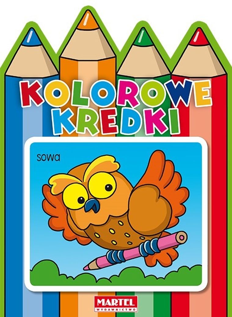 Sowa. Kolorowe kredki