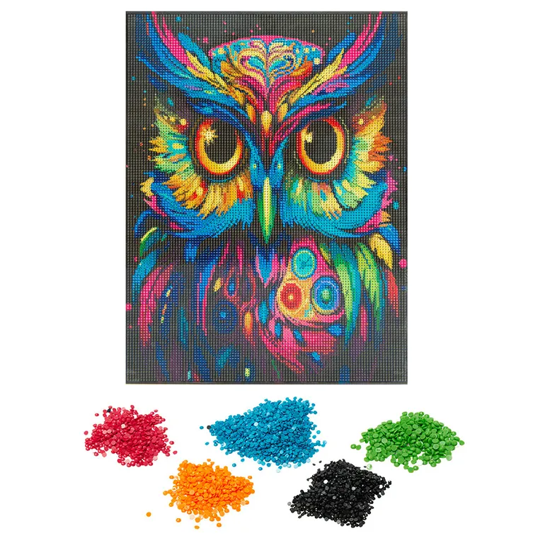 Sowa, mozaika diamentowa, zestaw kreatywny