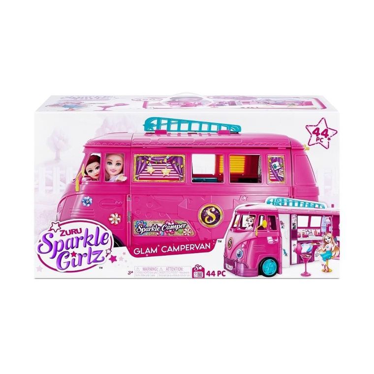 Sparkle Girlz, Glam Campervan, Retro kamper z akcesoriami, pojazd, 44 elementy