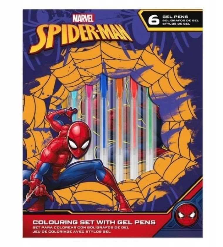 Spider-Man, długopisy z notatnikiem, zestaw piśmienniczy