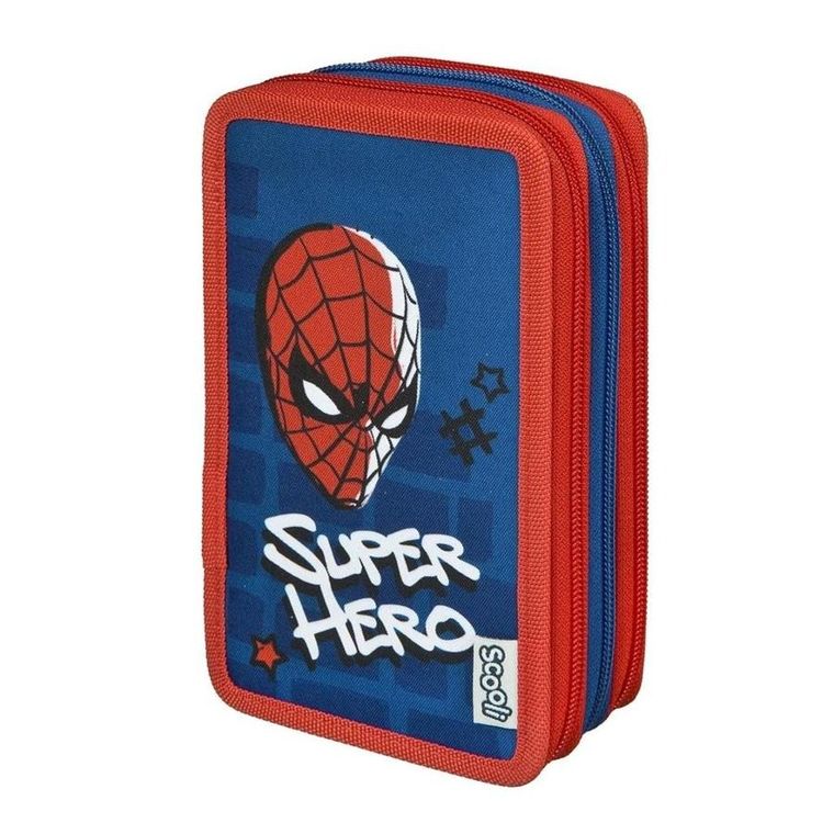 Spider-Man, piórnik 3-komorowy z wyposażeniem