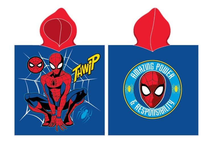 Spider-Man, poncho z kapturem, ręcznik, 55-110 cm