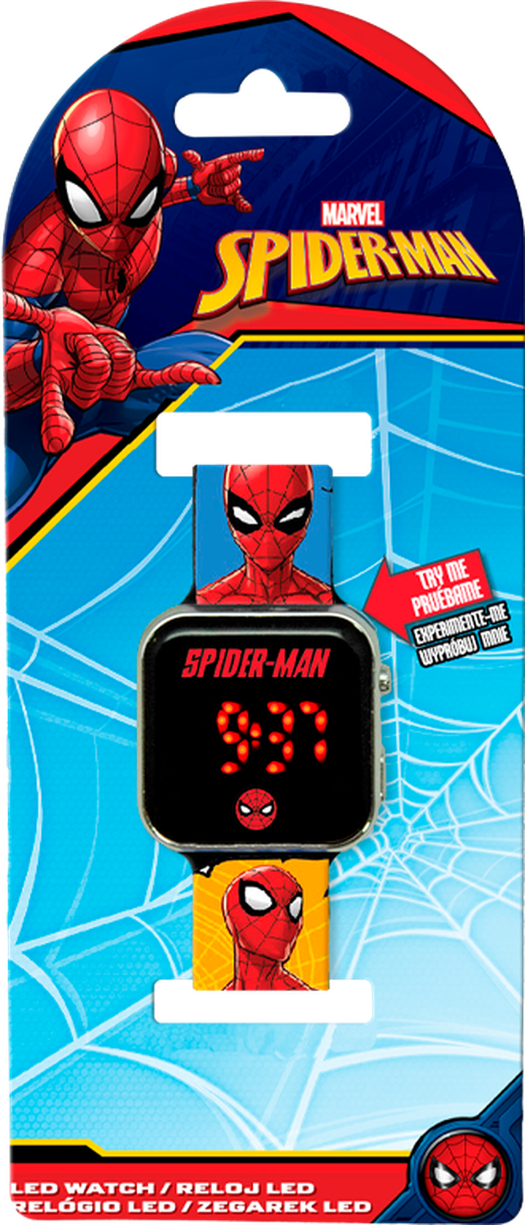 Spider-Man, zegarek LED z kalendarzem