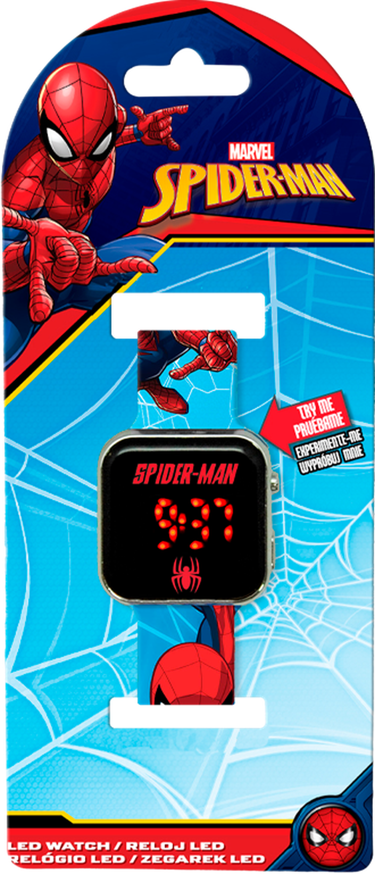 Spider-Man, zegarek LED z kalendarzem