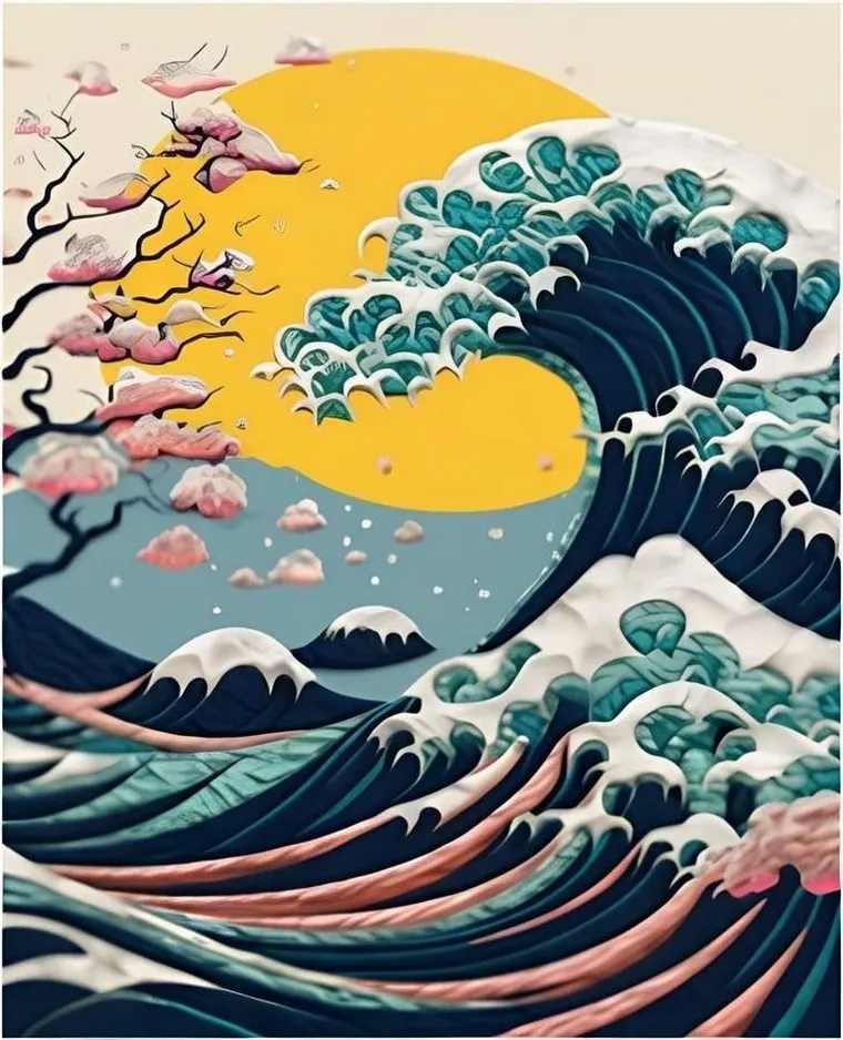 Splat Planet, Wielka fala w Kanagawie, zestaw do wyklejania plasteliną