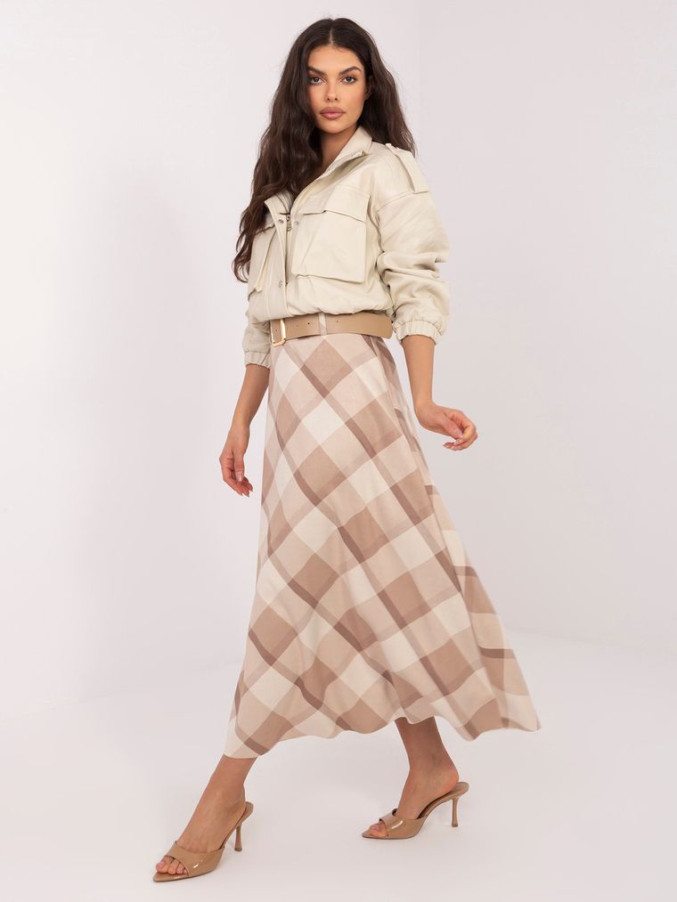 Spódnica damska, beżowa, Italy Moda