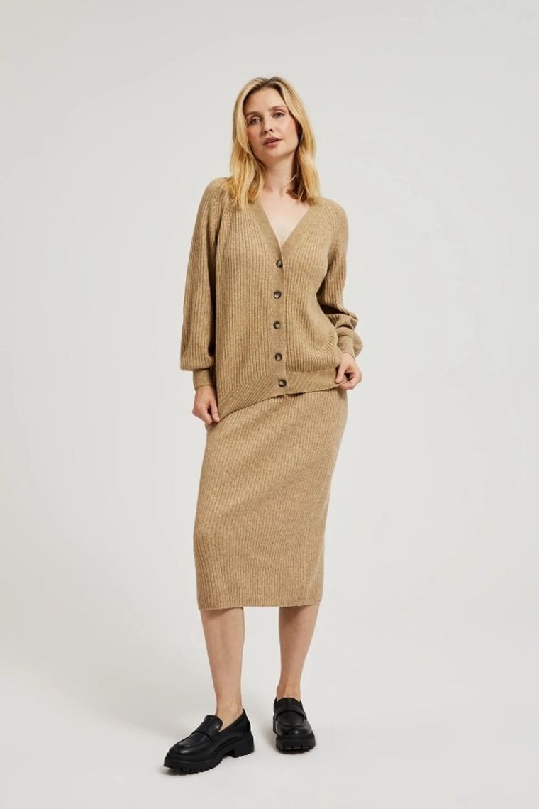 Spódnica damska, beżowa, Moodo