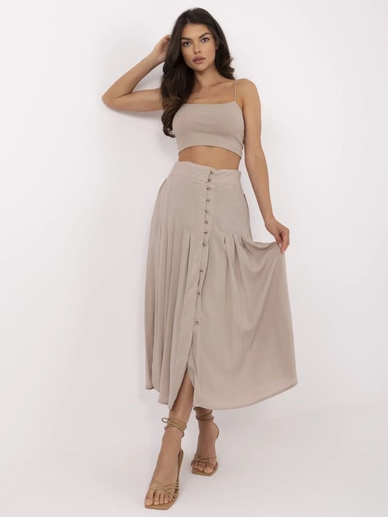 Spódnica damska, beżowa, Sublevel