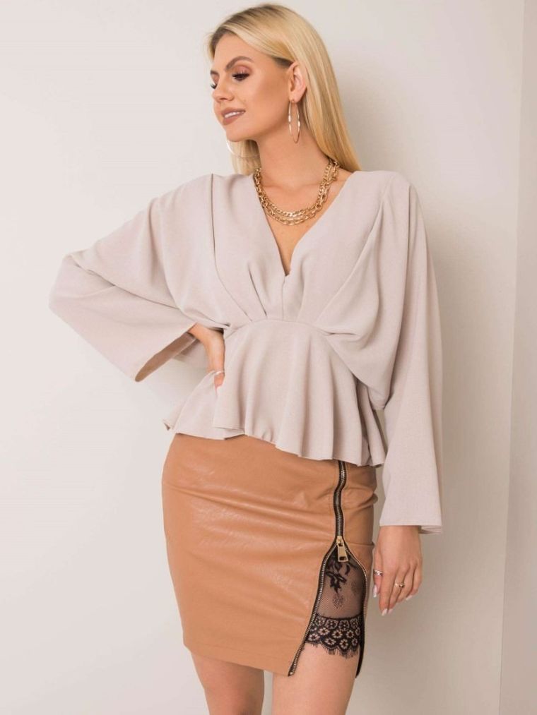 Spódnica damska, brązowa, Italy Moda