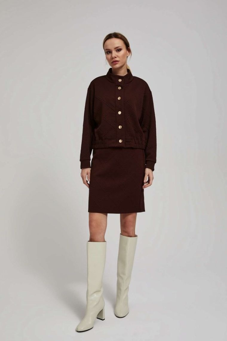 Spódnica damska, brązowa, Moodo