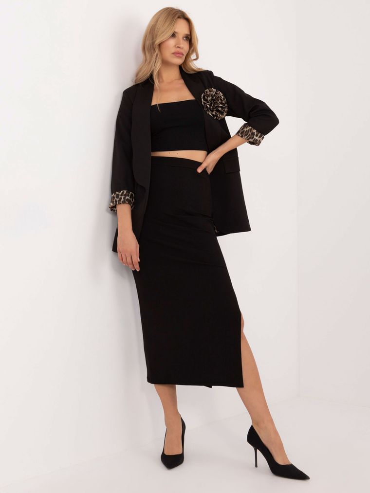 Spódnica damska, czarna, Italy Moda