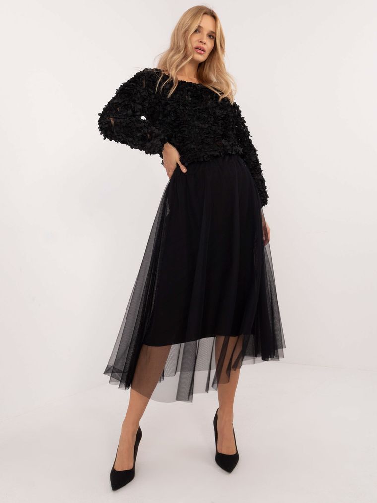 Spódnica damska, czarna, Italy Moda