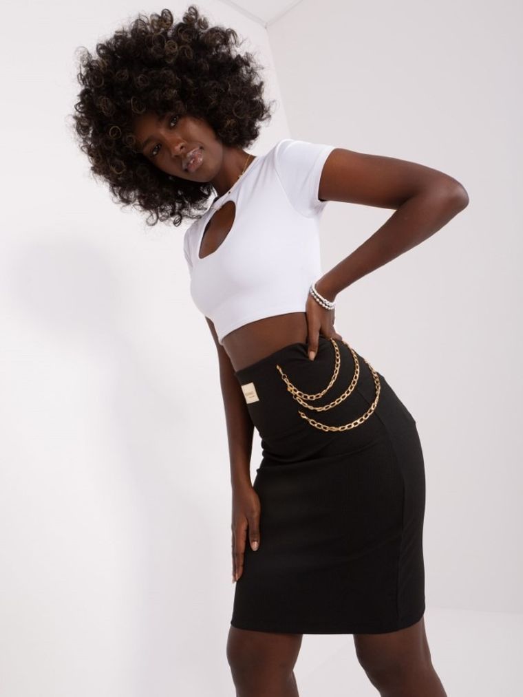 Spódnica damska, czarna, Relevance