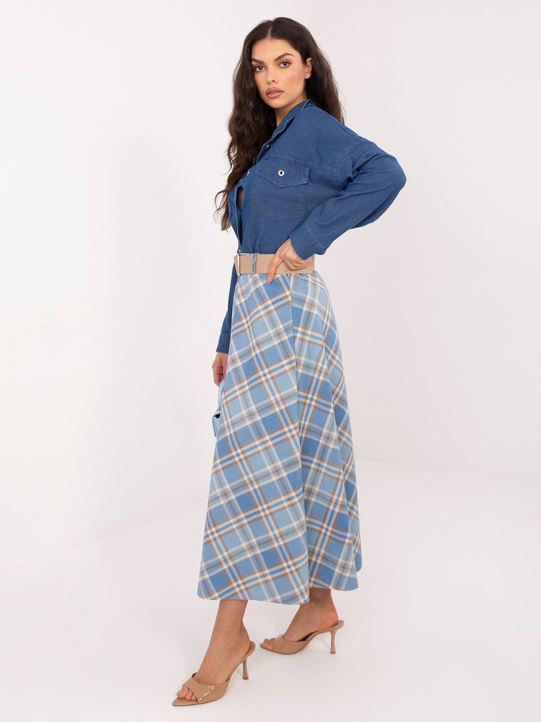 Spódnica damska, niebieska, Italy Moda