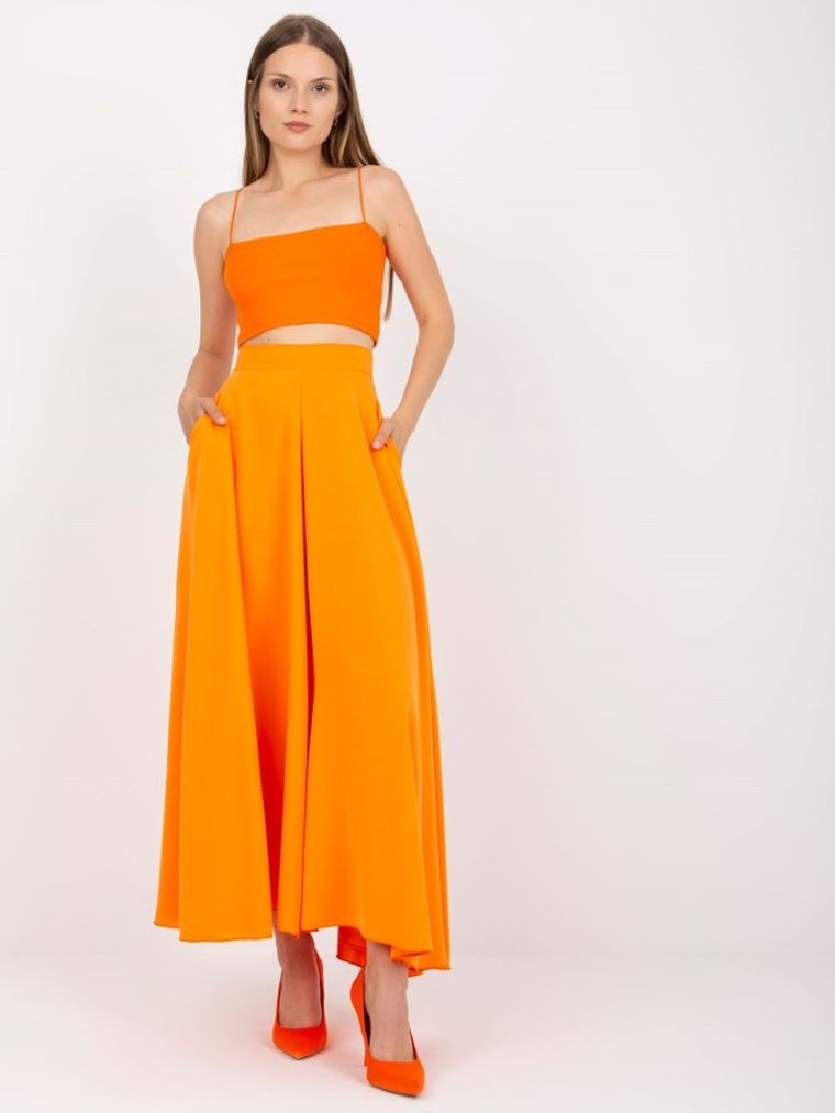 Spódnica damska, pomarańczowa, Rue Paris