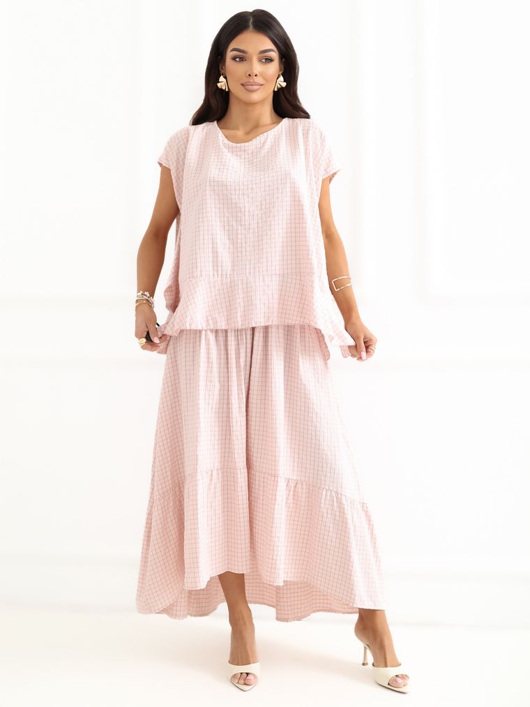Spódnica damska, różowa, Italy Moda