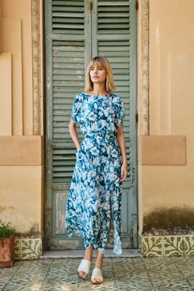 Spódnica damska, turkusowa, Moodo