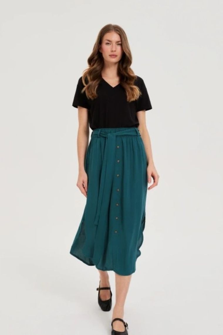 Spódnica damska, zielona, Moodo