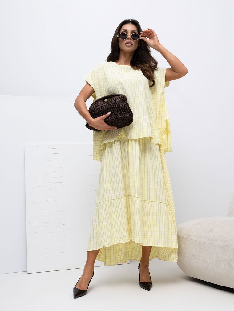 Spódnica damska, żółta, Italy Moda