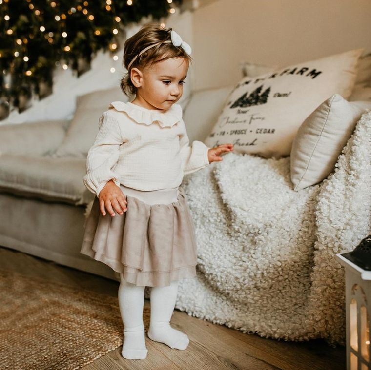 Spódnica dziewczęca, beżowa, Eevi