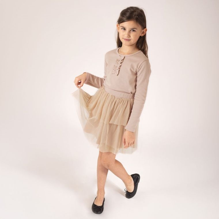 Spódnica dziewczęca, beżowa, Nicol