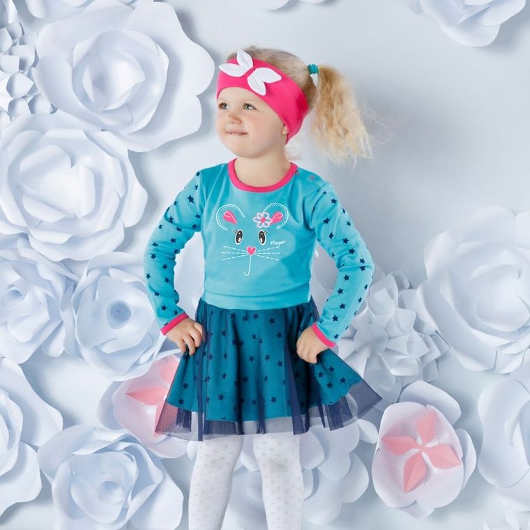 Spódnica dziewczęca, tiulowa, niebieska, Nicol