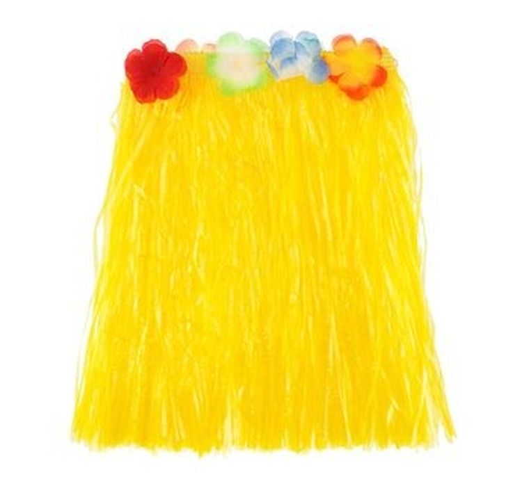 Spódnica hawajska, element stroju, żółty