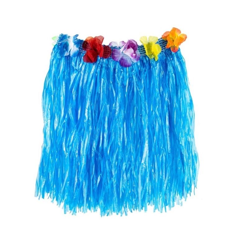 Spódnica hawajska, niebieska