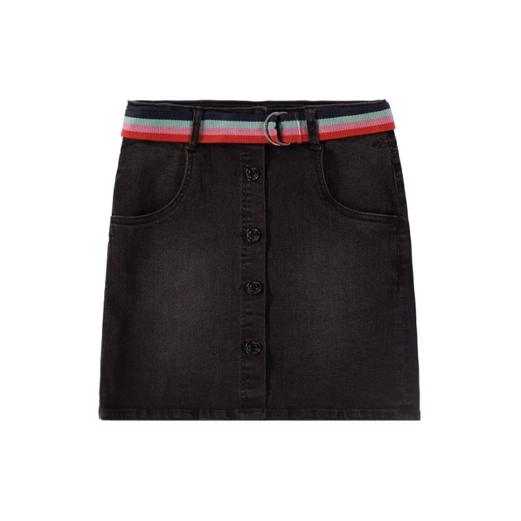 Spódnica jeansowa dziewczęca, czarna, Tom Tailor