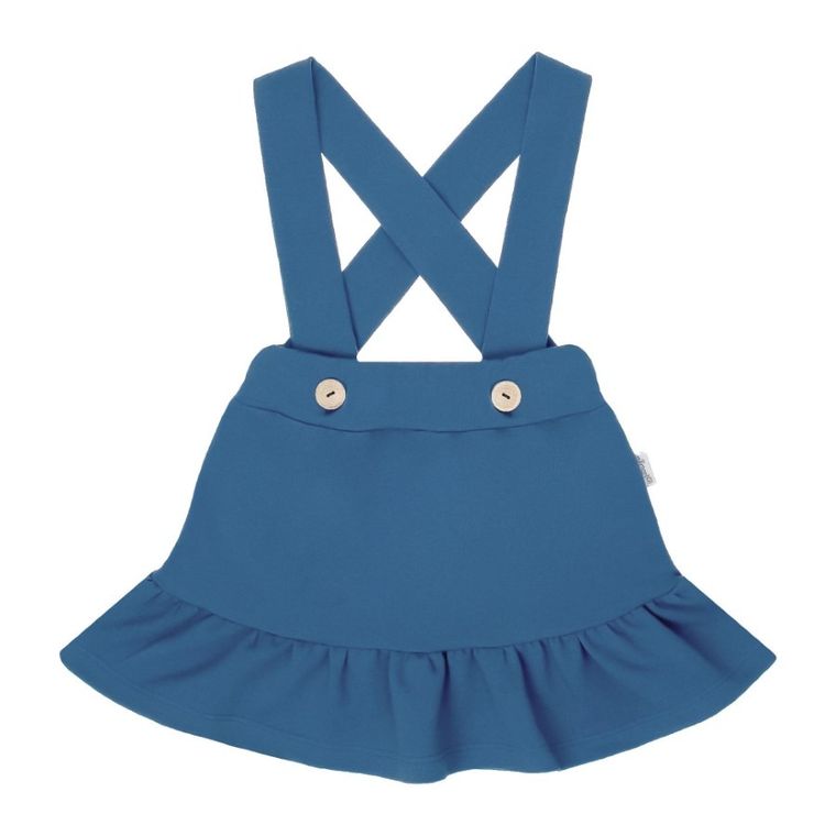 Spódnica ogrodniczka dziewczęca, niebieska, Nicol