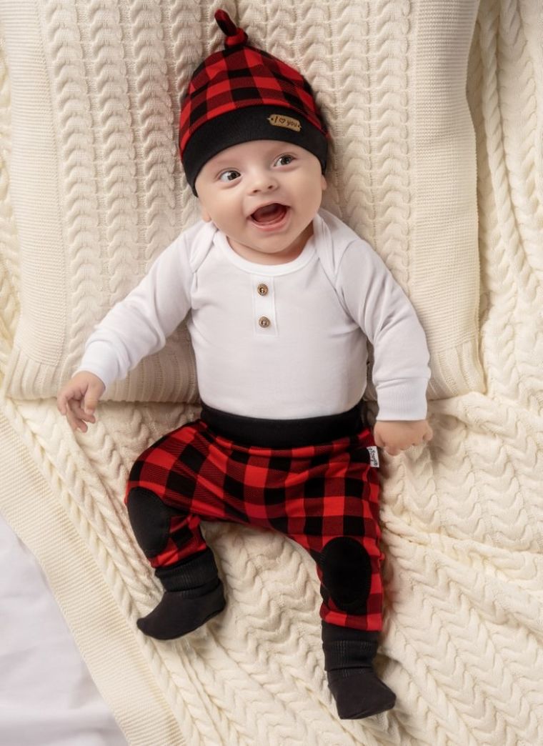 Spodnie chłopięce, czerwono-czarne, Nicol