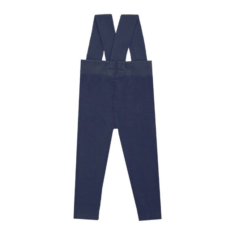 Spodnie chłopięce na szelkach, granatowe, Nicol