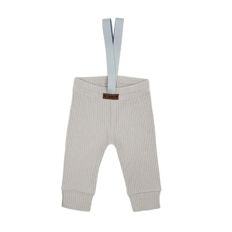 Spodnie chłopięce na szelkach, prążkowane, szare, Nicol