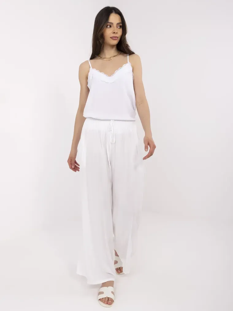 Spodnie damskie, białe, Italy Moda