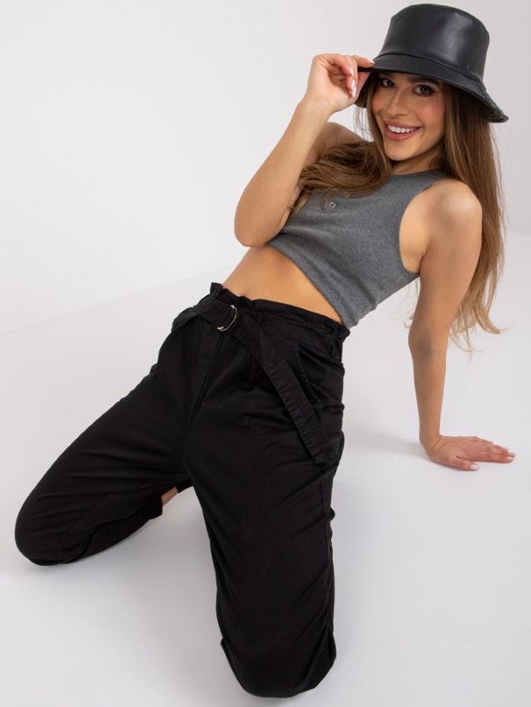 Spodnie damskie, czarne, Italy Moda