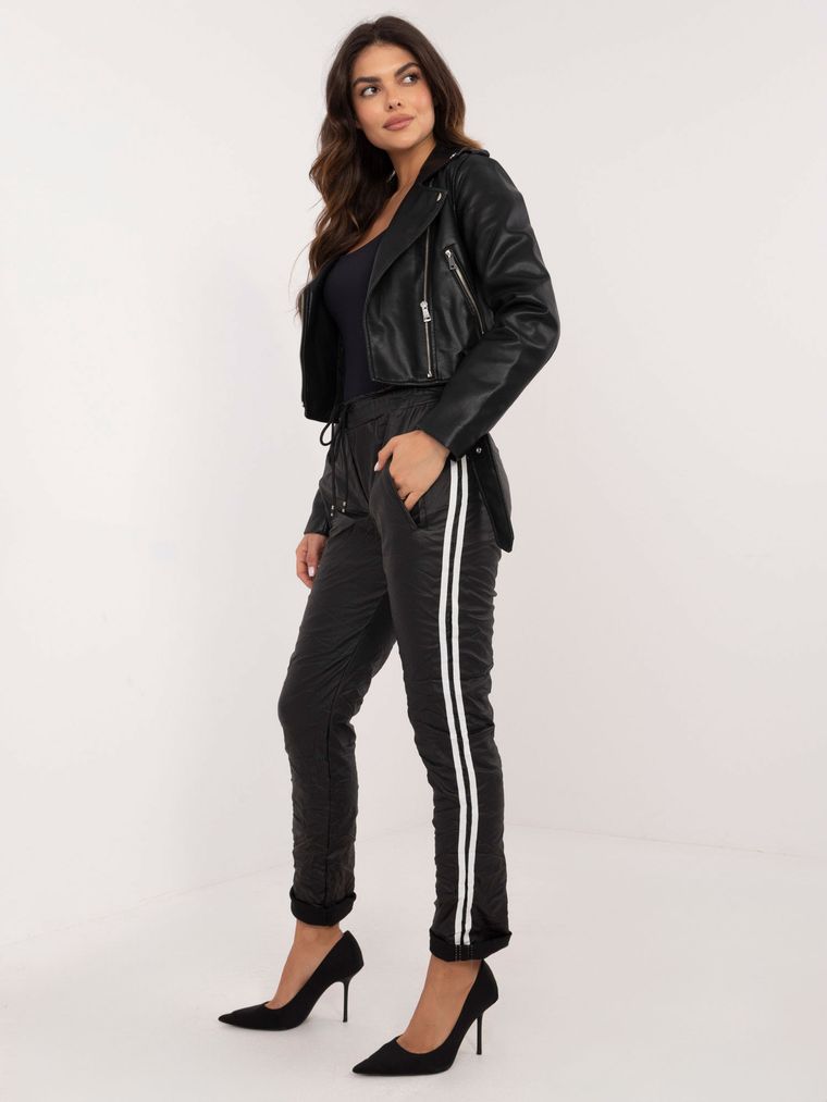 Spodnie damskie, czarne, Italy Moda