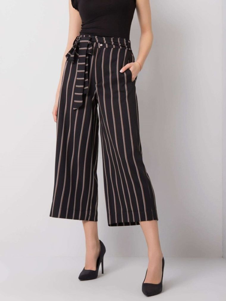 Spodnie damskie, czarne, Rue Paris