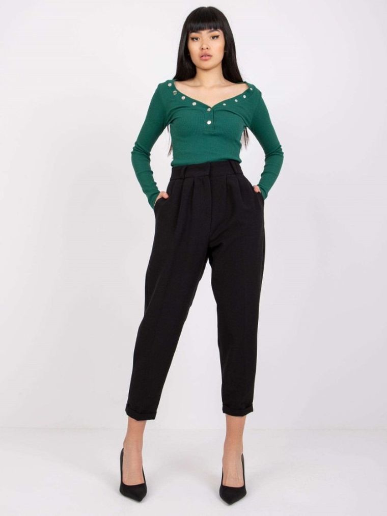 Spodnie damskie, czarne, Rue Paris