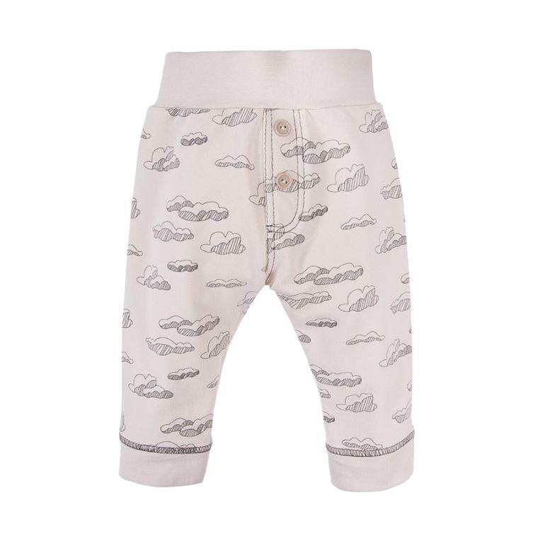 Spodnie dresowe chłopięce, beżowe, chmurki, Eevi