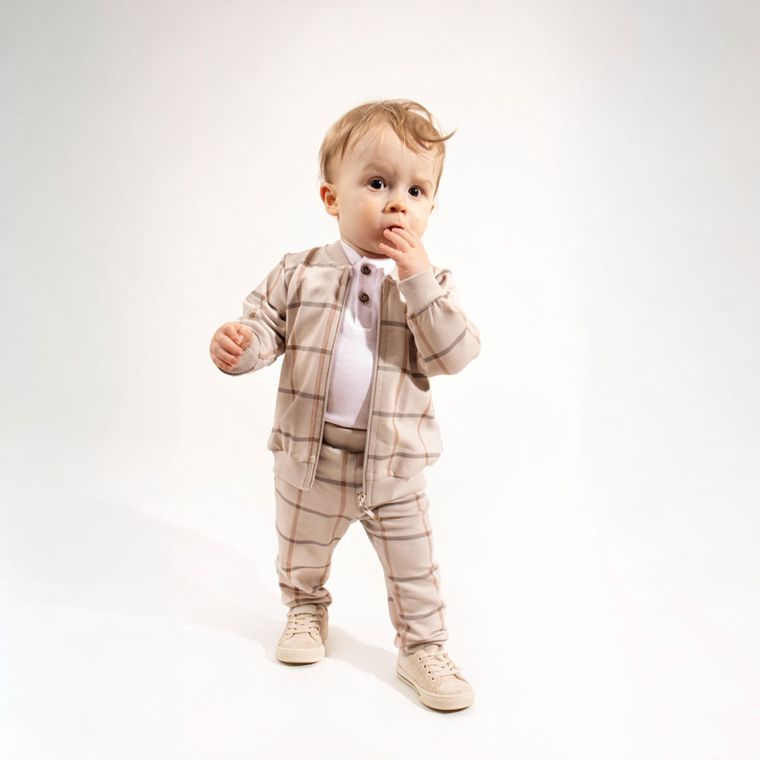 Spodnie dresowe chłopięce, beżowe, Nicol